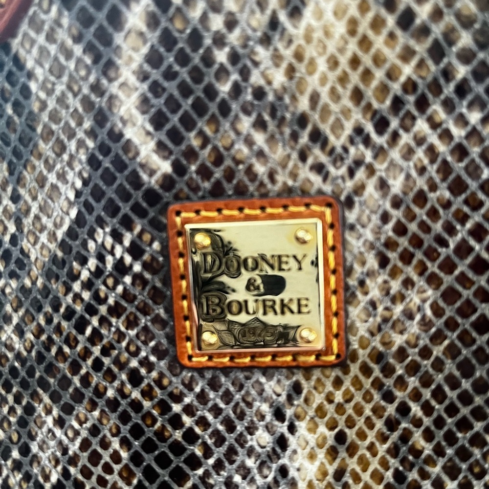 Dooney & Bourke Janine Python Mini Snake Print Sa… - image 6